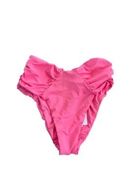 REBECCA VIRTUE pink rushed bikini bottoms size medium